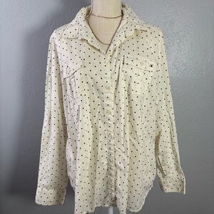 Tommy Hilfiger Cream Shirt with Black Dots